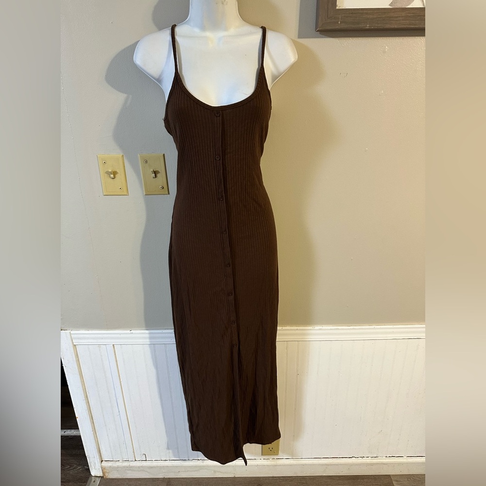 Streetwear Society Brown Maxi Dress